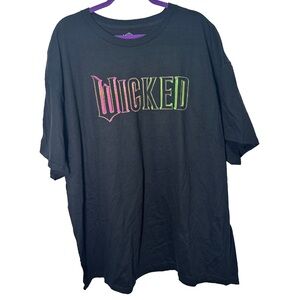 Universal Black Tee with Colorful Graphic NWOT